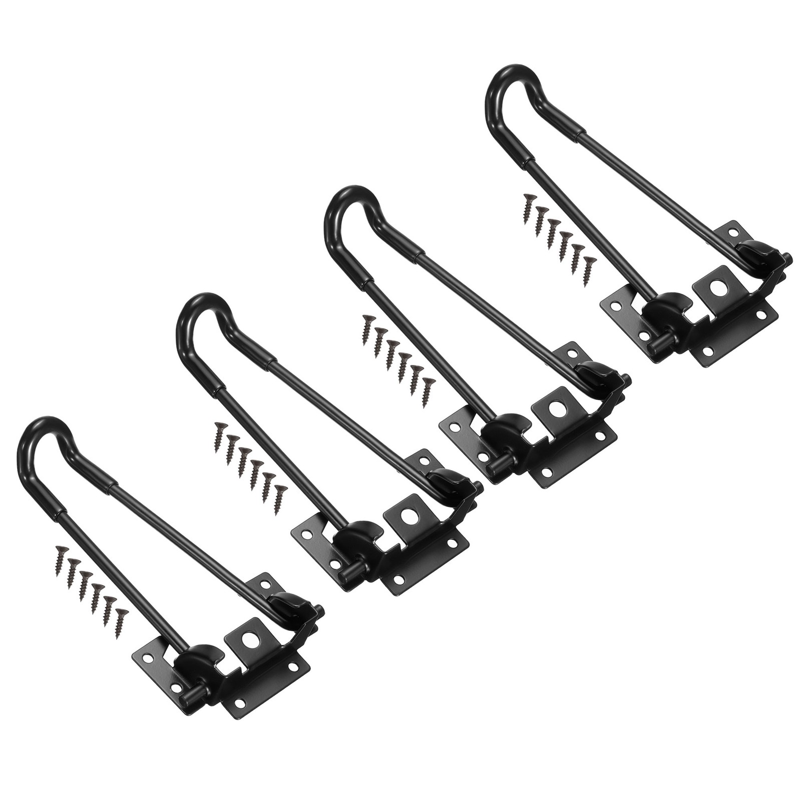 4pcs Foldable Hairpin Legs 7.3" Height Table Furniture Legs with Screws, Black