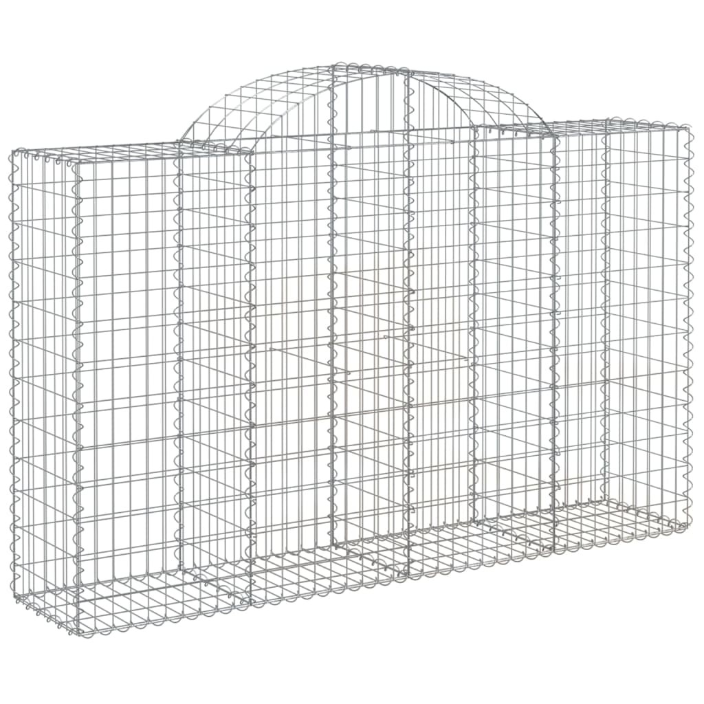 Arched Gabion Basket Stone Basket Gabion Retaining Wall Galvanised Iron vidaXL