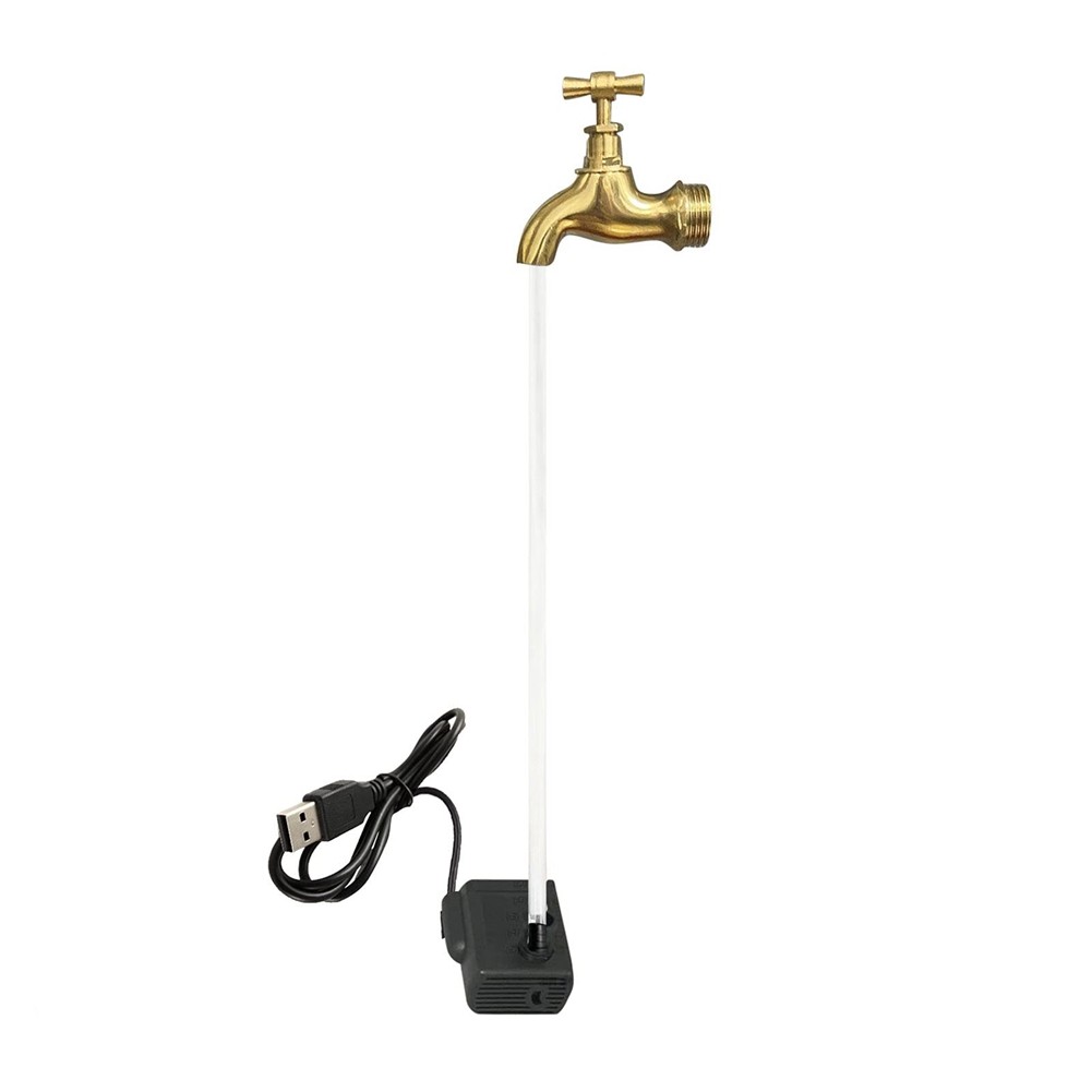 3X( Flowing Spout Watering Can Fountain Cute Floating Tap Fountain USB 3080