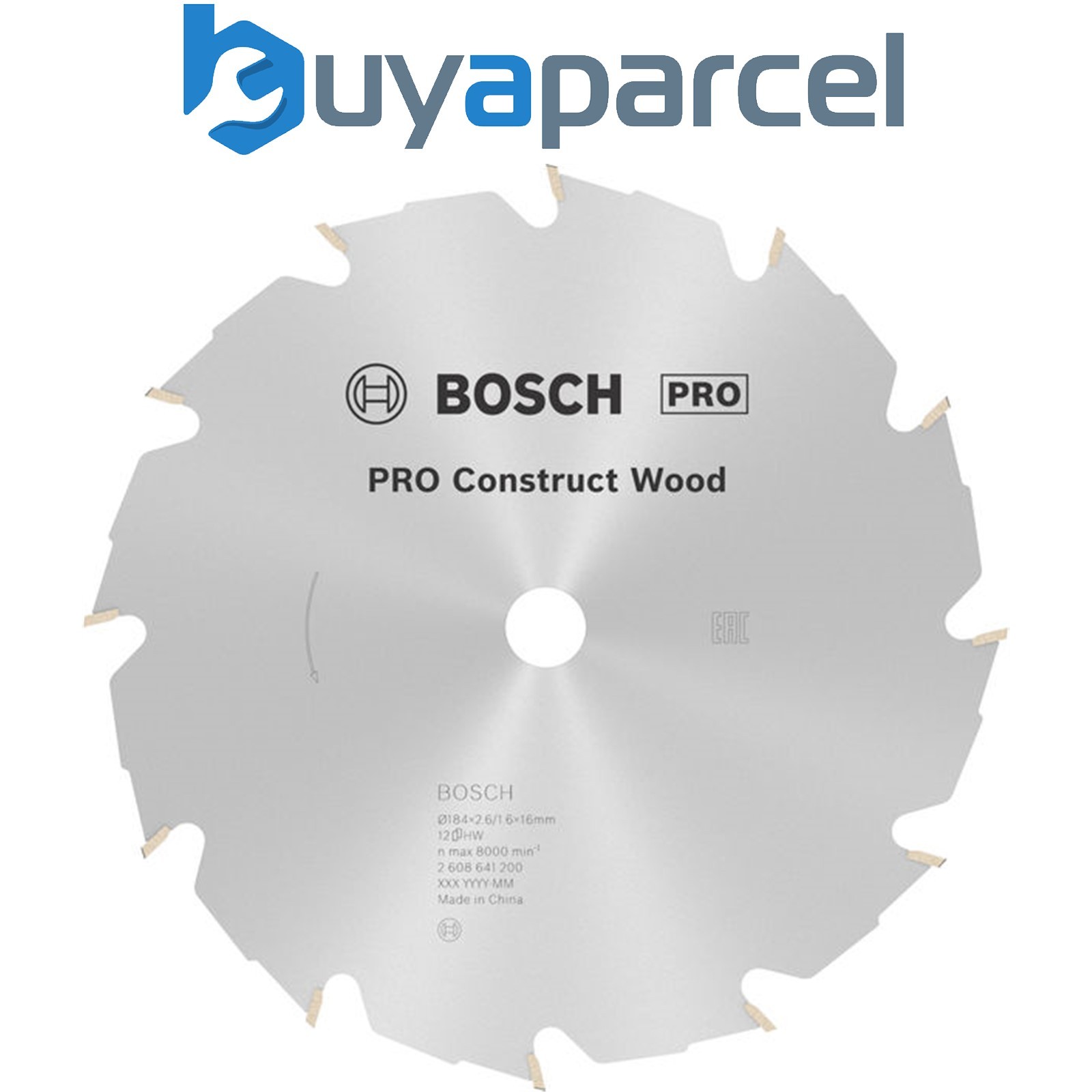 Bosch PRO Construct Wood Circular Saw Blade 184 x 2.6 x 16 mm 2608641200