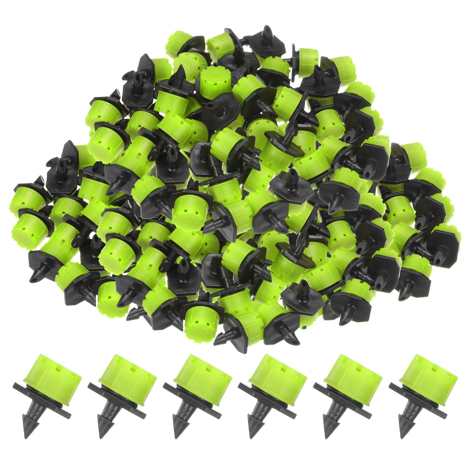400Pcs Adjustable Irrigation Dripper, 1/4 Emitter Garden Watering System Green