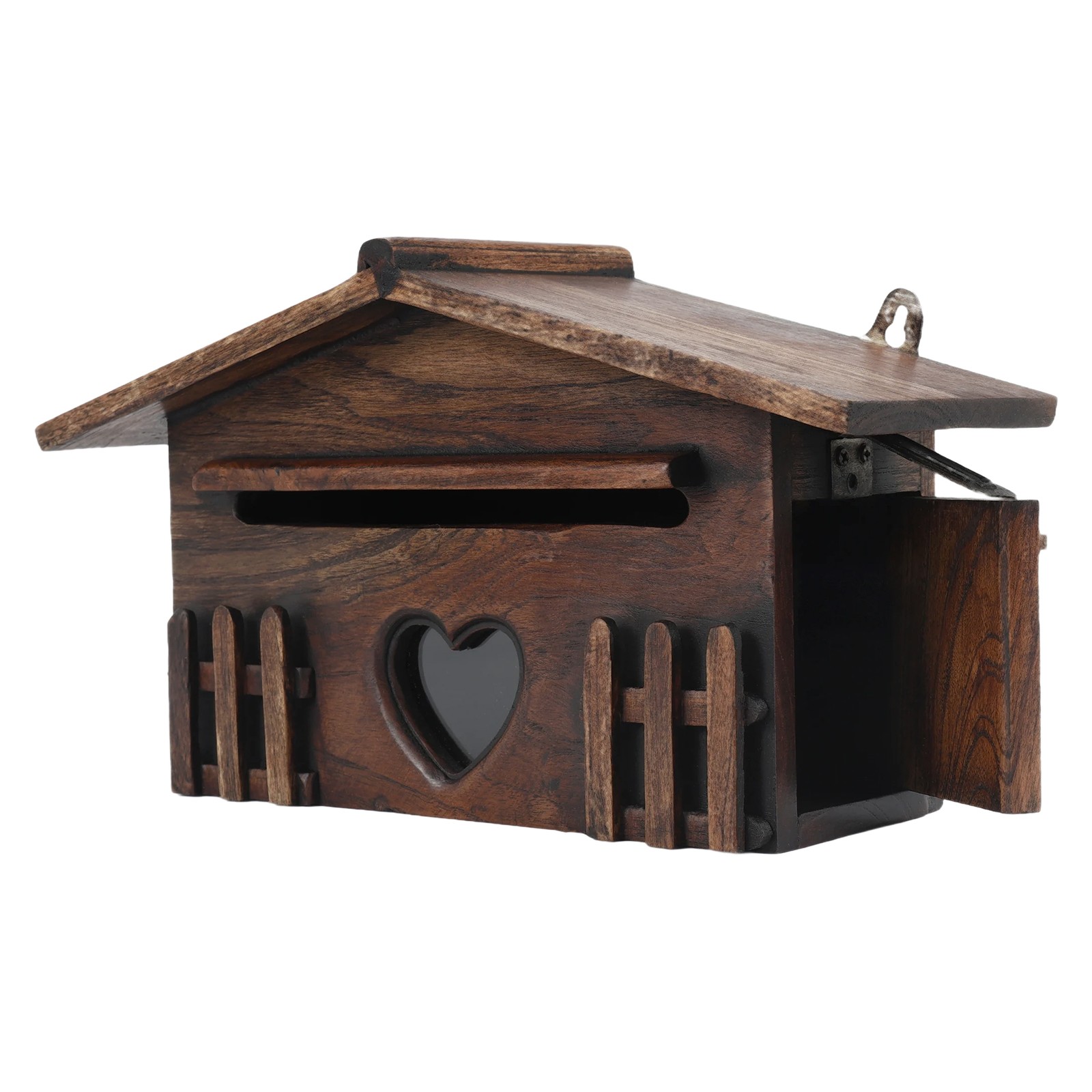 Retro Wooden Post Box Exquisite Mailbox Outdoor Rainproof Suggestion Box 2561