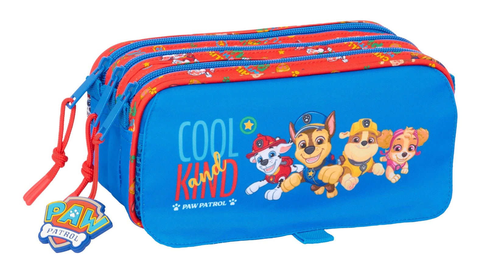 PAW PATROL COOL - Triple Big Pencil Case, Children's Pencil Case, Ideal for Scho