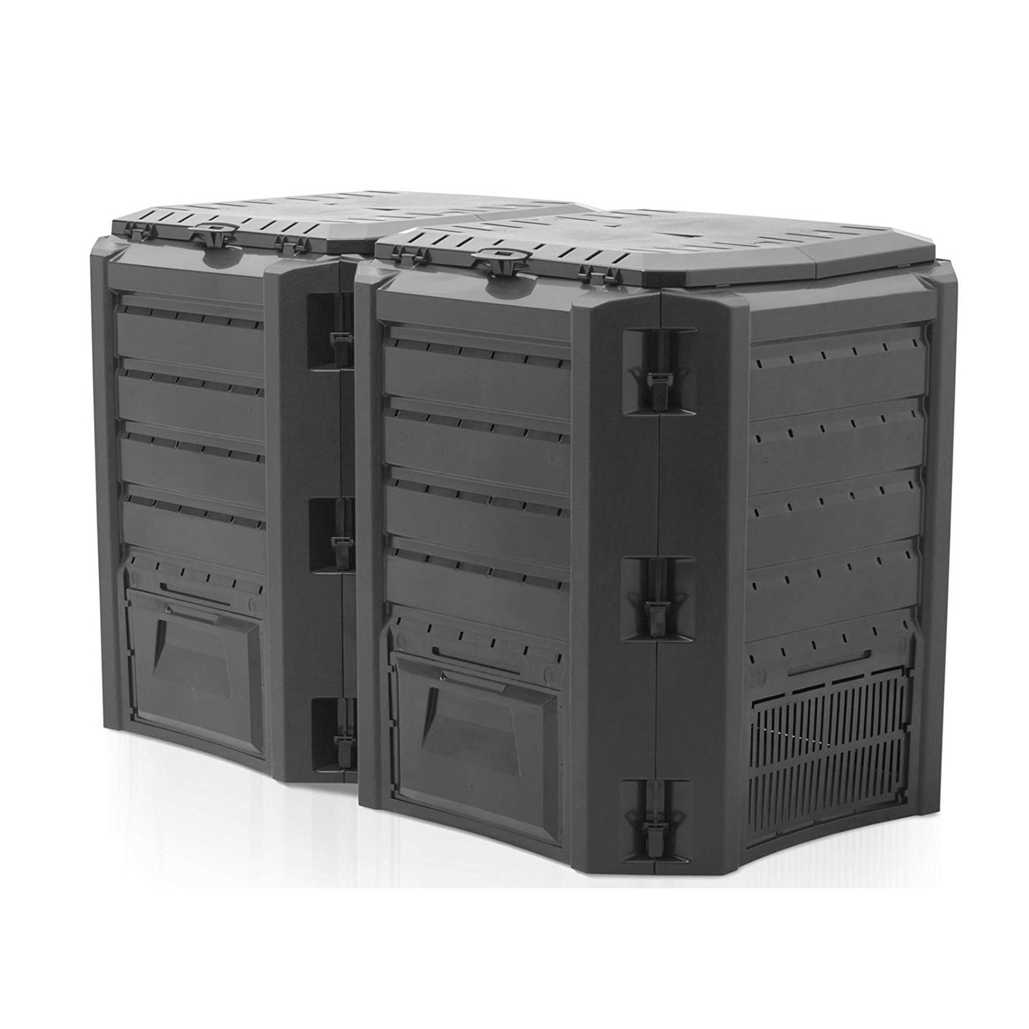 Composter Modular Dual Chamber 800L Black Compogreen IKLM800C-S411