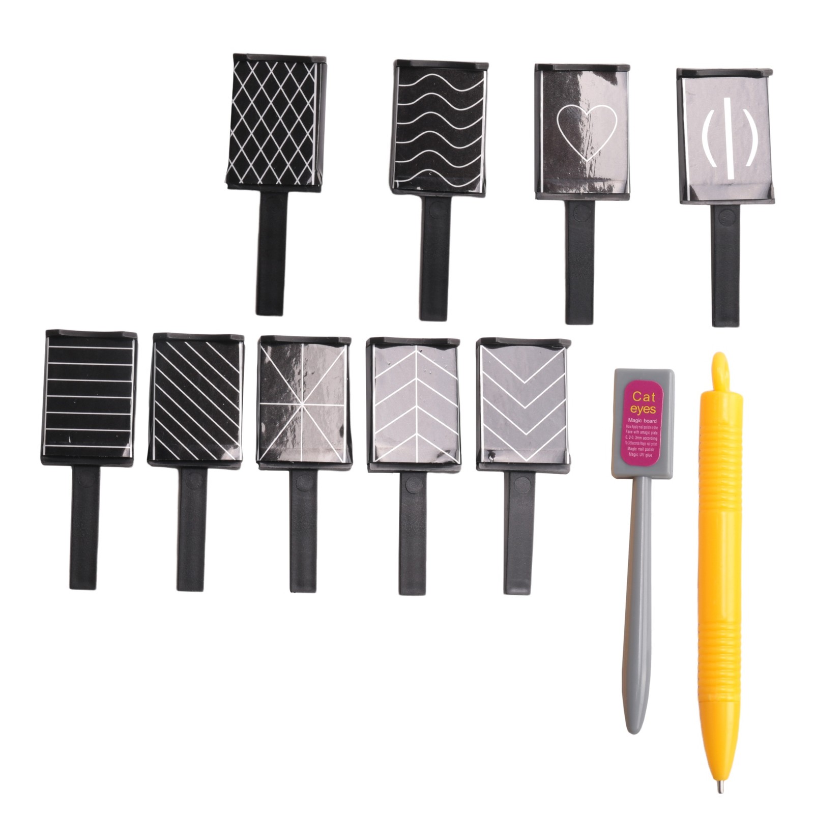 6X(11pcs/set Nail Art Tool Magnet Pen for DIY 3D Magnetic Cats Eyes Polish7502