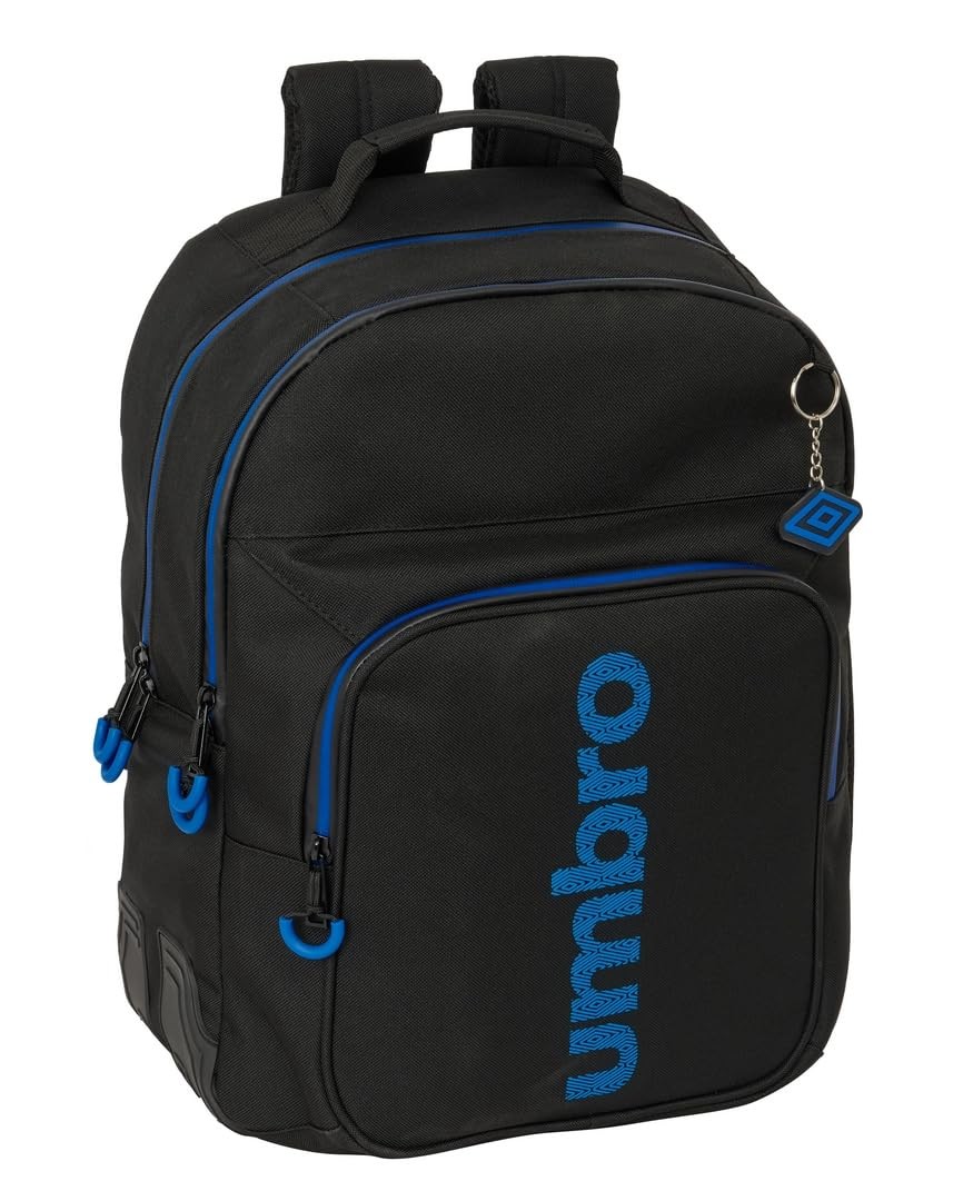 Safta UMBRO Jet Black – Children's School Backpack, Ideal for Children of Differ