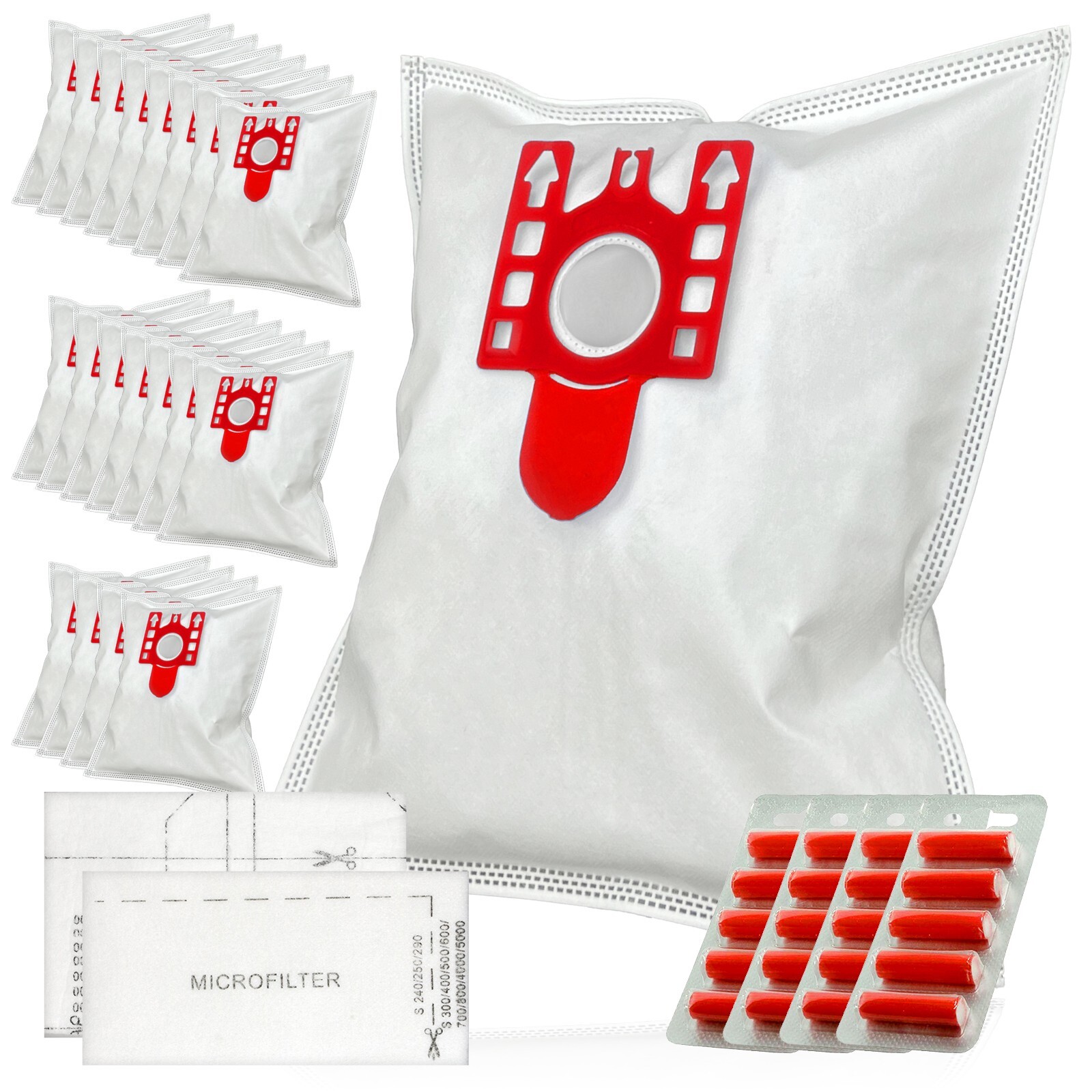 20 Bags for MIELE FJM Air Filters 9917710 Microfibre C1 C2 C3 S4210 S6210 + Frsh