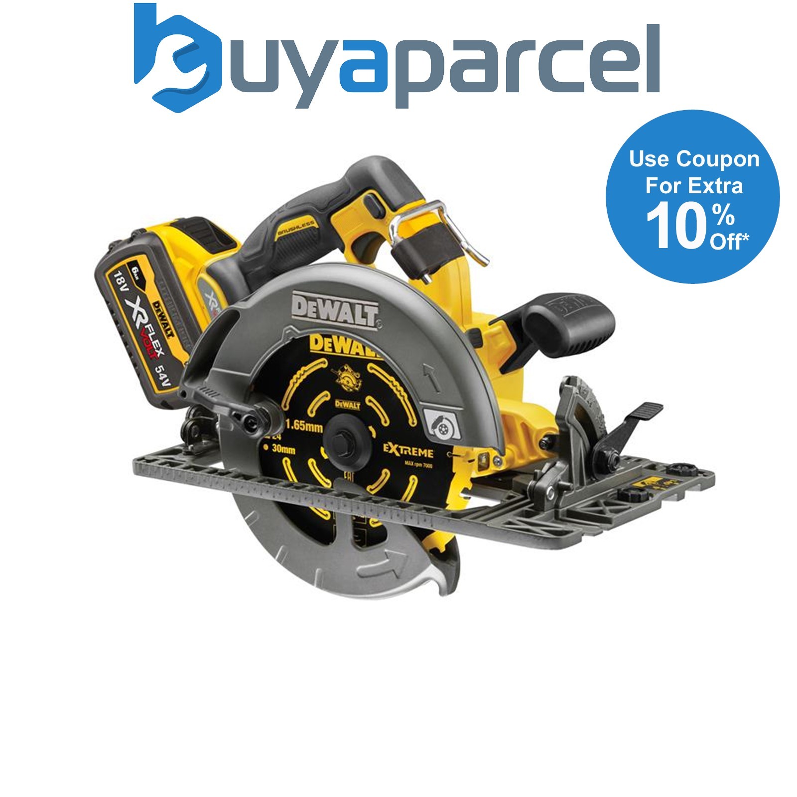 Dewalt DCS579T2-GB XR FlexVolt Circular Saw 190mm 54V 2 x 2.0Ah Li-ion