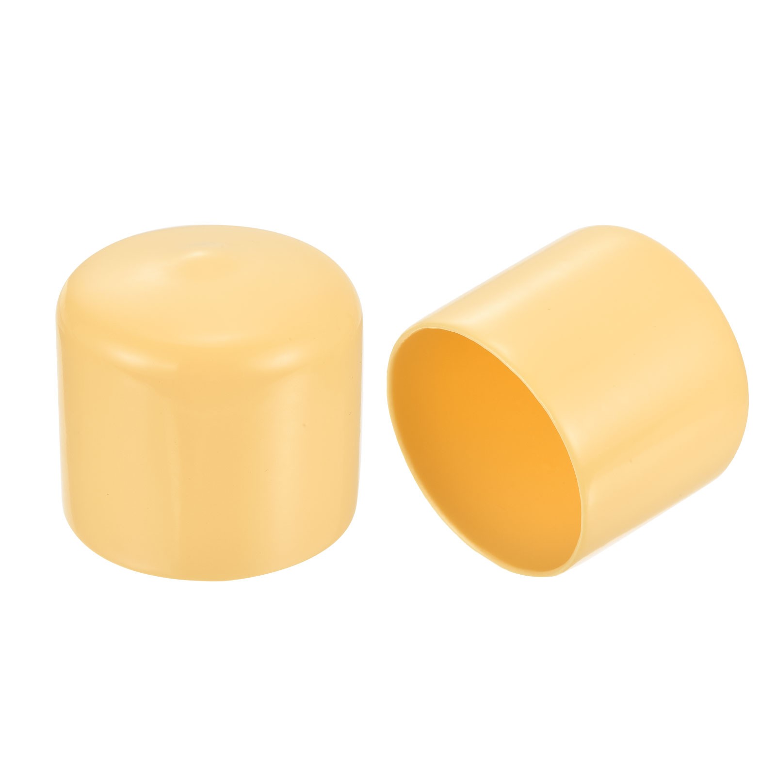 20pcs Round Rubber End Caps 1 7/8"(48mm) Beige Cover Screw Thread Protectors