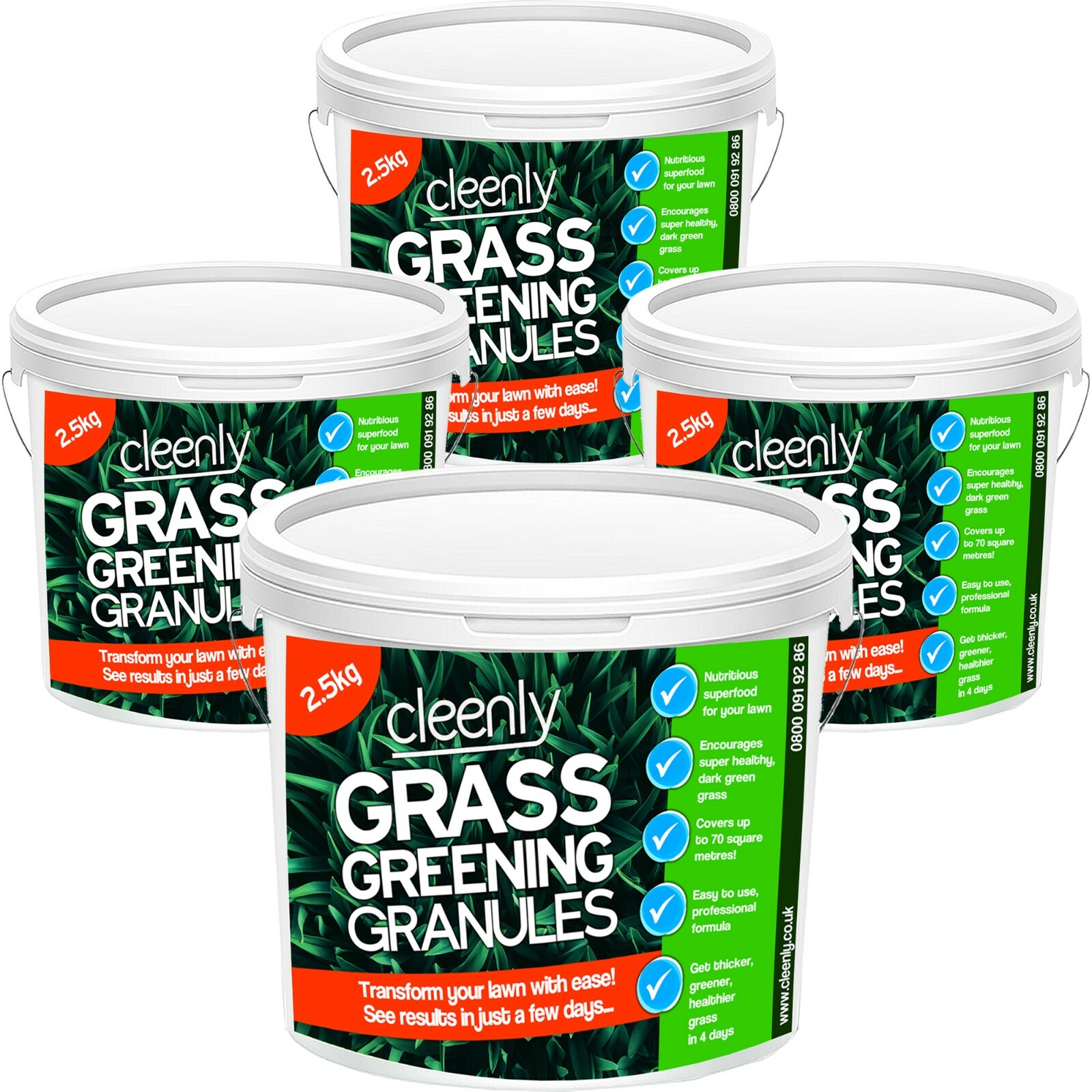 Cleenly Lawn Feed Fertiliser Professional Nutrients Grass Green Granules 10KG