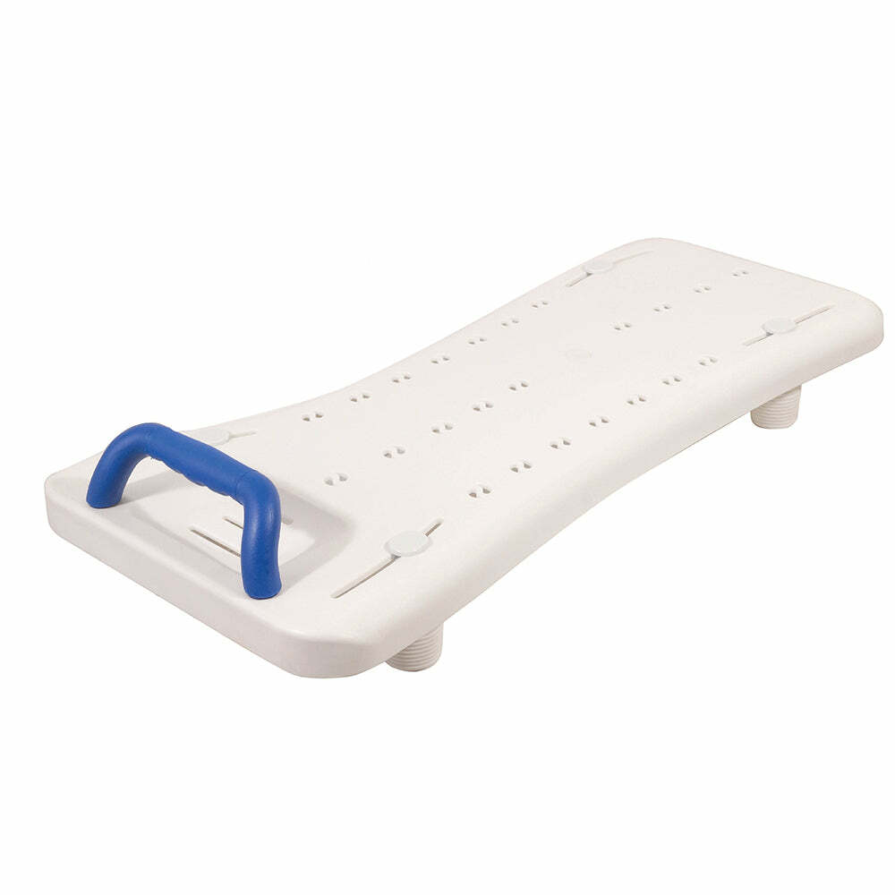 Width Adjustable Plastic Bath Board - Integral Handle - Easy Drain Soap Dish