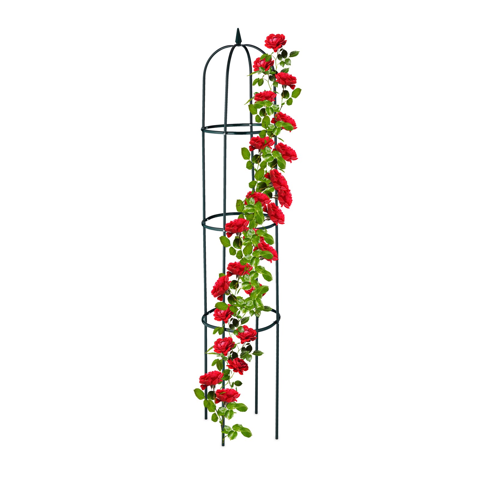 Garden obelisk Climbing Plant Support Metal Trellis Weatherproof Dark Green