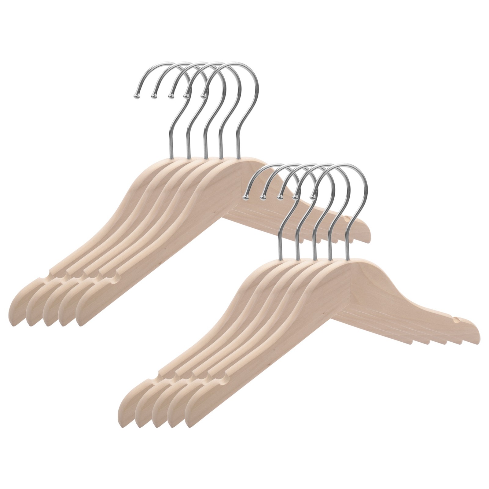 Wooden Children's/Children's Hangers (10 Pack) Smooth and Wooden8037