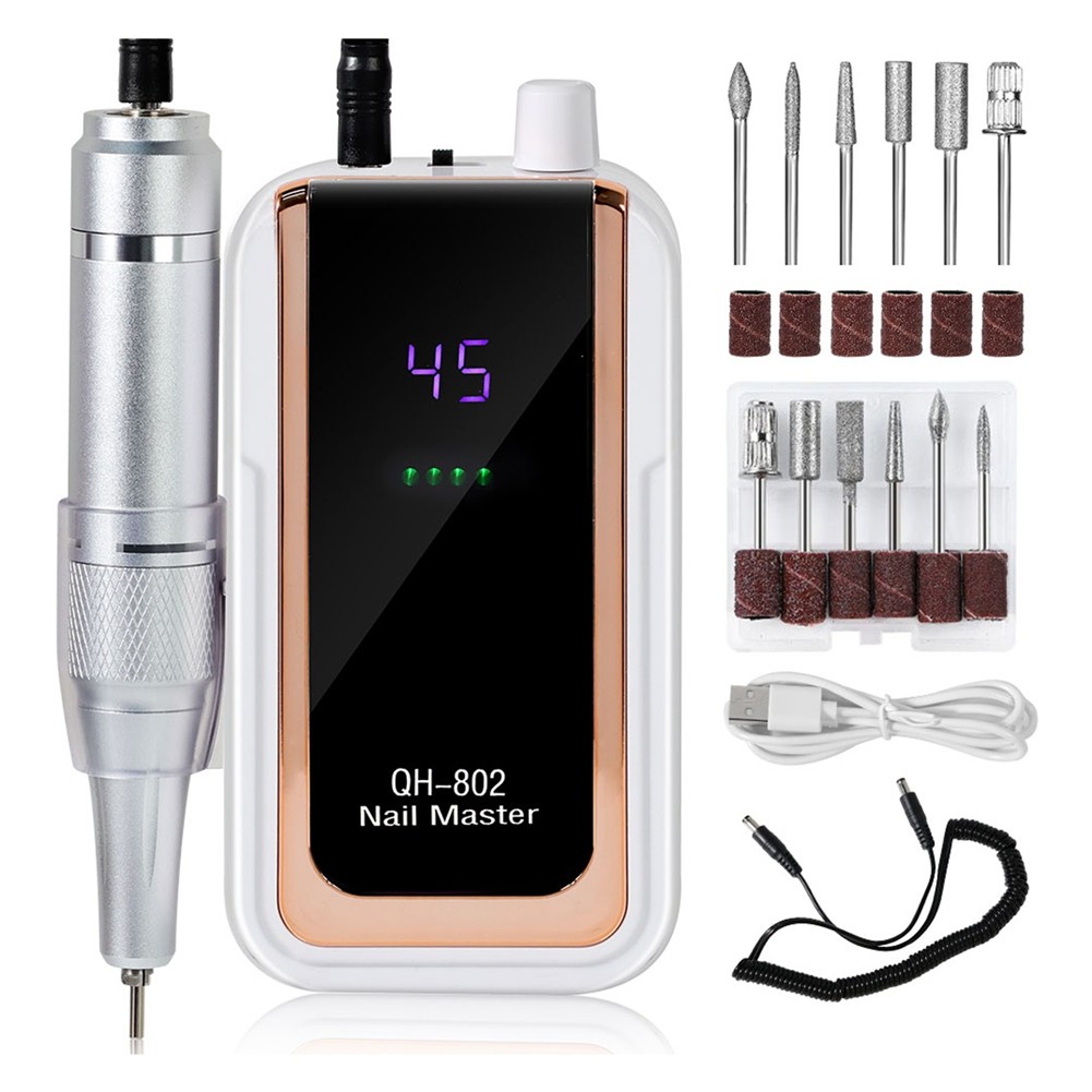 45000RPM Rechargeable Nail Drill Machine Electric Nail Drill Sander Low8599