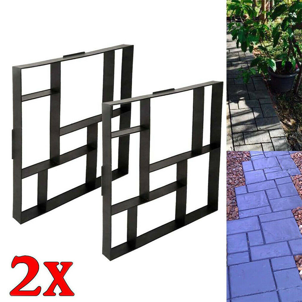 60x50cm 2Pack Stepping Stone Path Walk Maker Driveway Paving Pavement Mold Patio