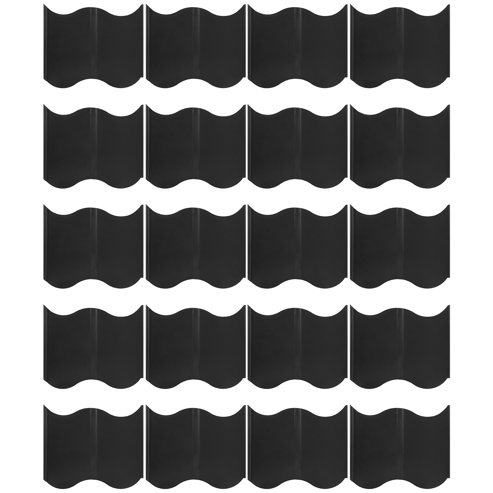 Garden Lawn Edging - 20 Pack Landscape Border Flexible Interlocking Edging1803