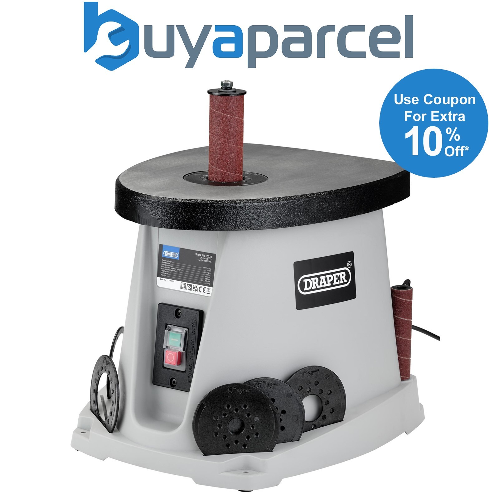 Draper 10773 230V Oscillating Spindle Sander, 450W