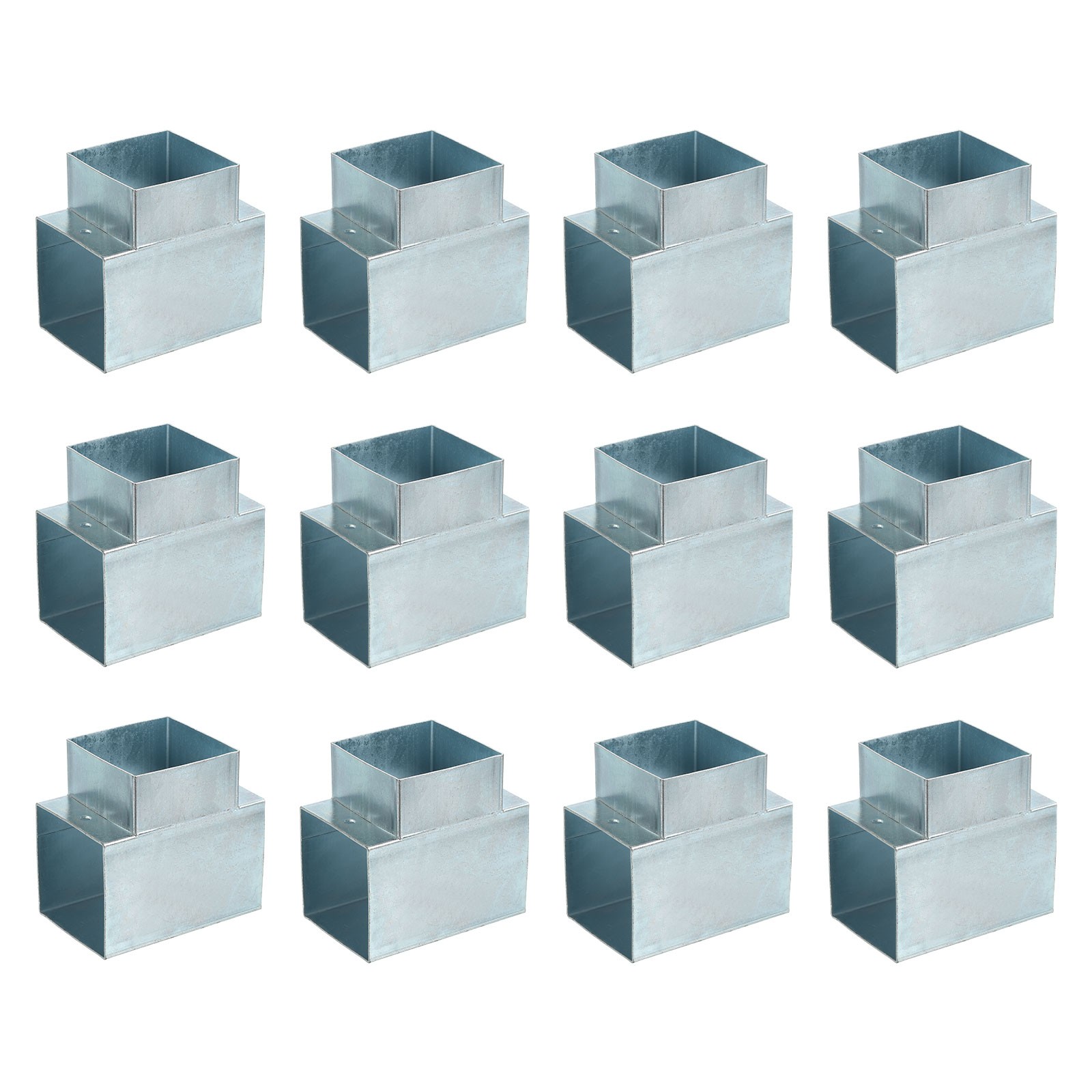 3-Way Gazebo Brackets Kit, T-Shaped Bracket for 2.4" x 2.4" Lumber (12 Pack)