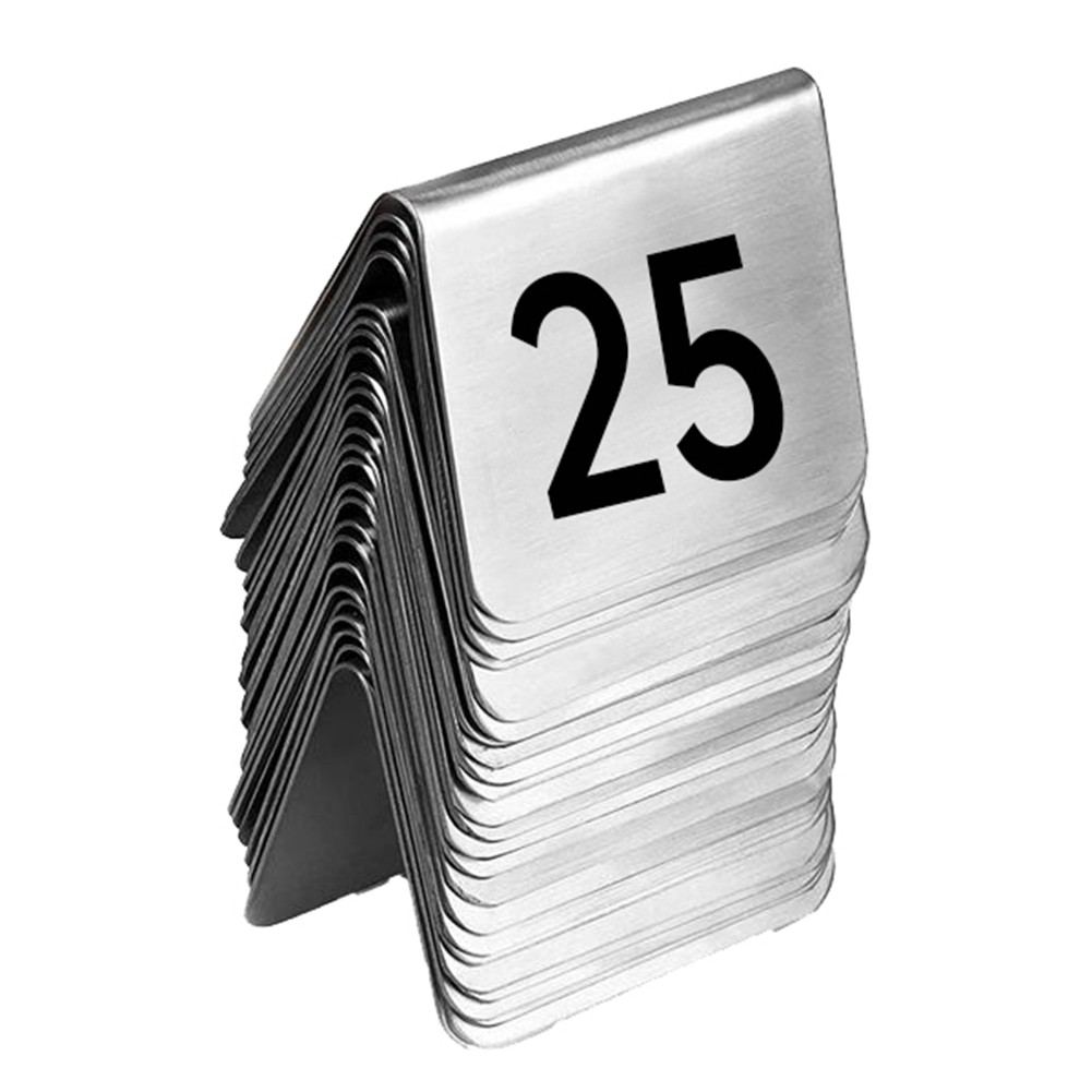 25PCS Restaurant Bar Place Table Marker Tabletop Number Sign Stackable5067