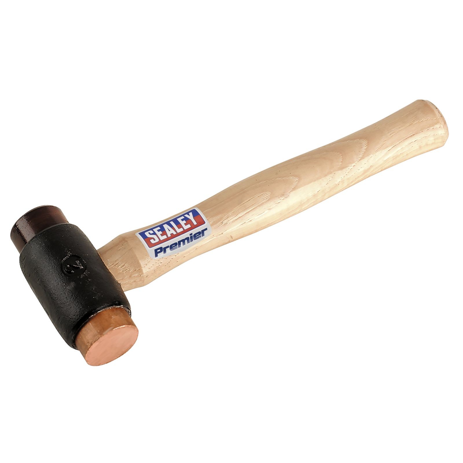 Sealey Copper/Rawhide Faced Hammer 2.25Lb Hickory Shaft Hammers CRF25