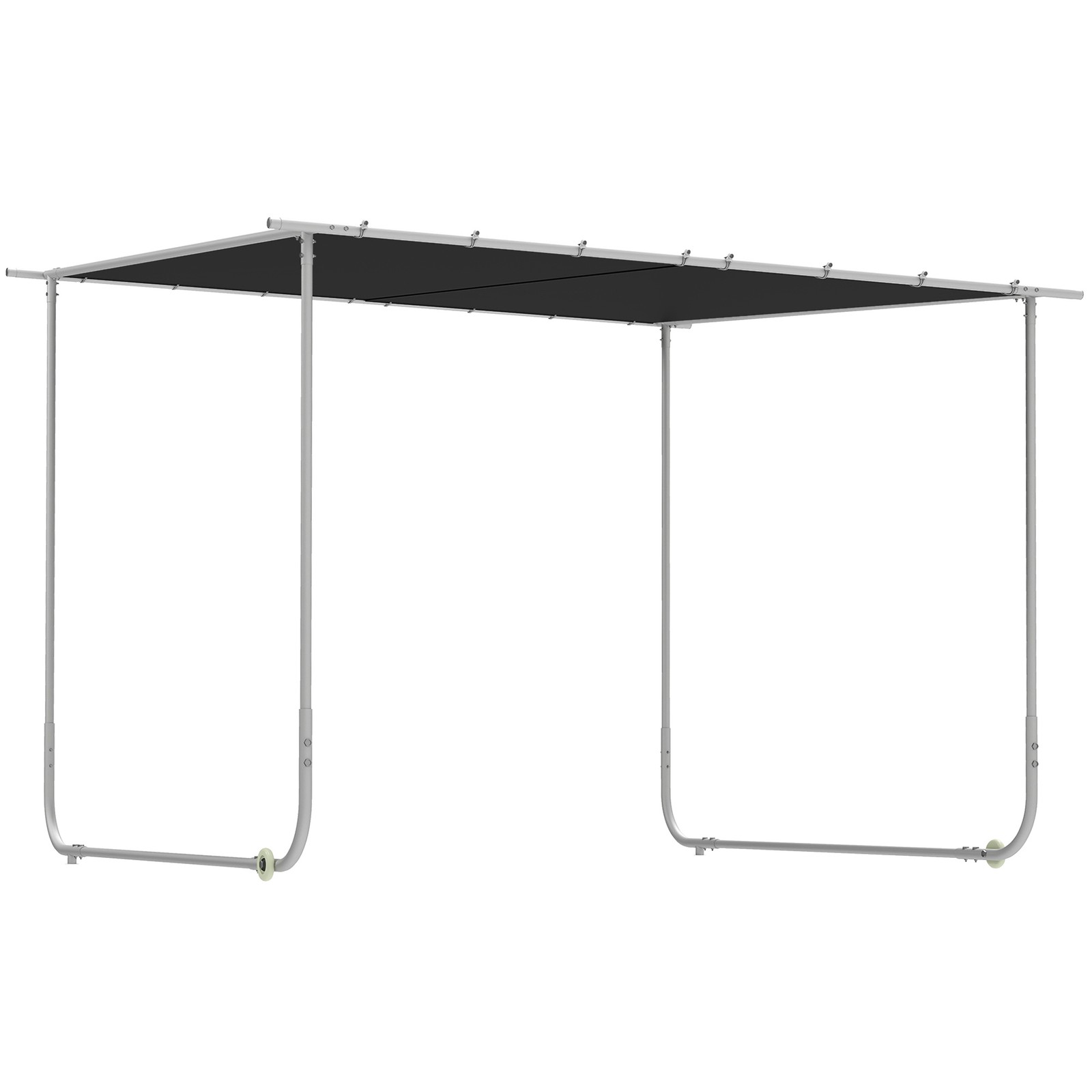 Outsunny 3 x 3(m) Mobile Pergola Kit, Event Shelter with Wheels, UV30+