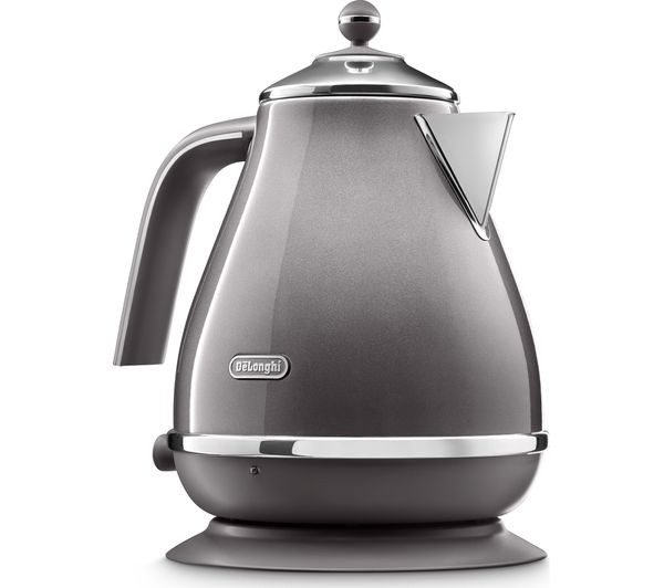 De’Longhi KBOT3001.GY Jug Kettle Icona Metallics Anti-limescale Filter Grey