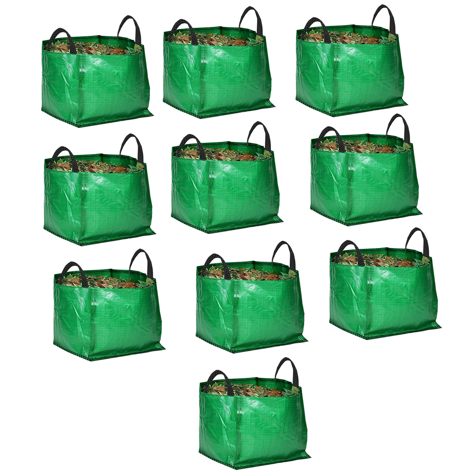 10 x Large Strong Reusable Garden Bag Waste Refuse Rubbish Grass Leaf Sack 120L