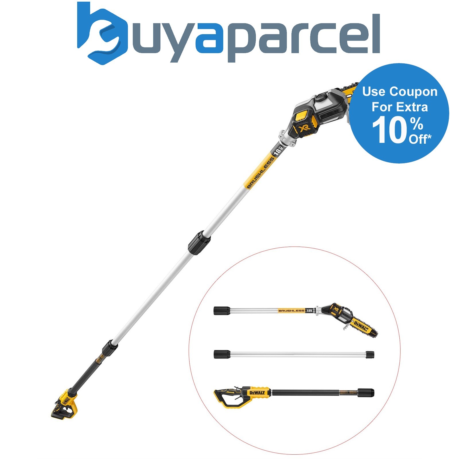 Dewalt DCMPS567N 18v XR Brushless Pole Saw Chainsaw Pruner Split Shaft - Bare