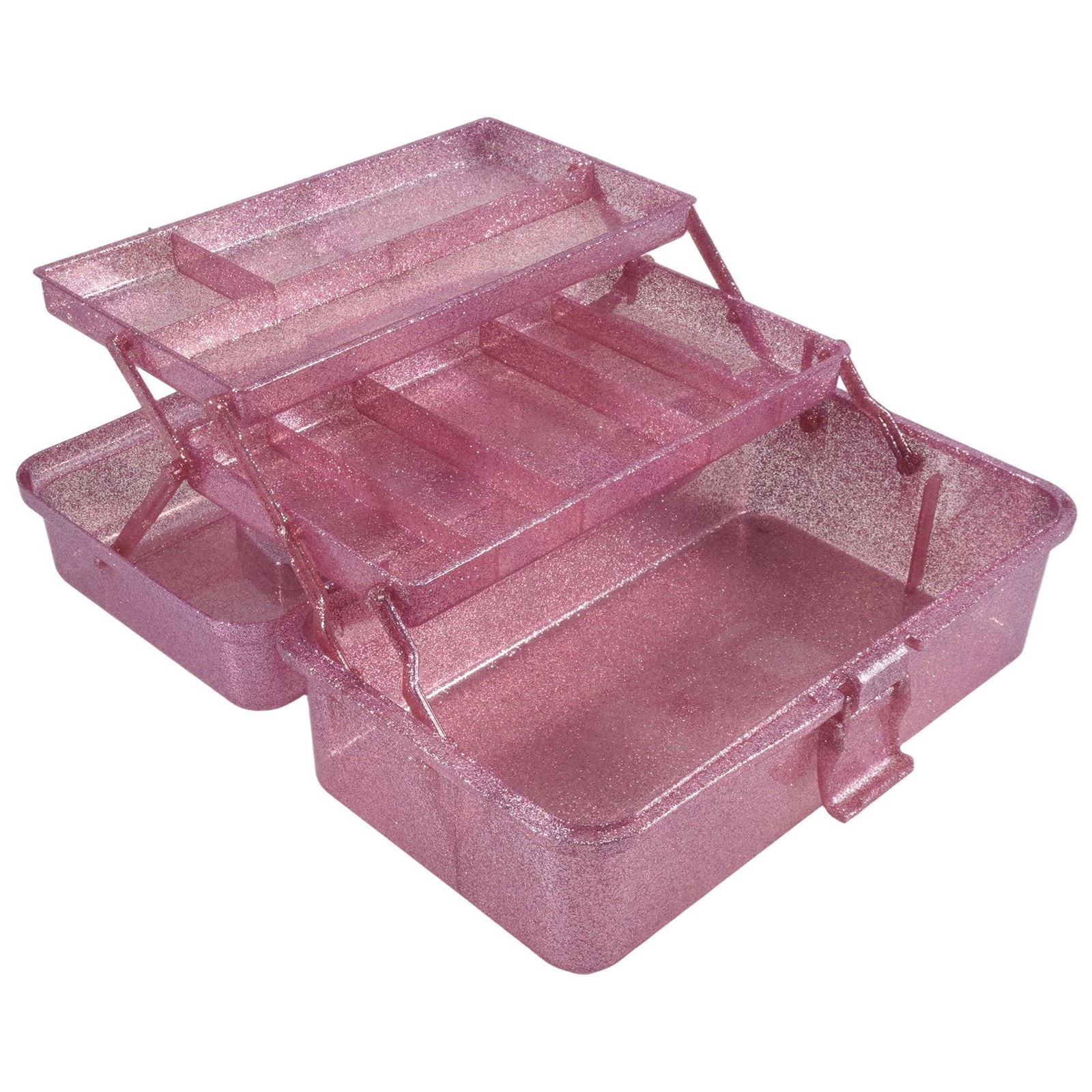 Glitter & Craft Tool Storage Box,3-Layer Stackable Carry Tackle Box Sewing7786