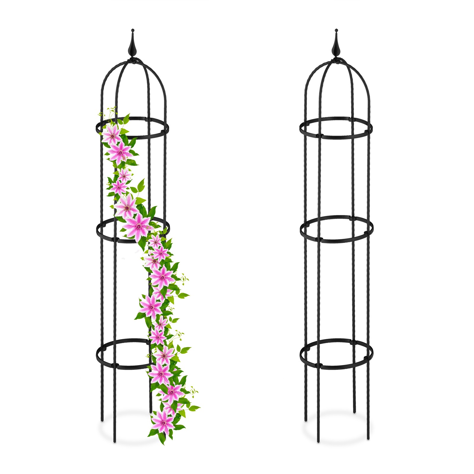Garden obelisk Climbing Plant Support Rose Cage Adjustable Rings Adjustable