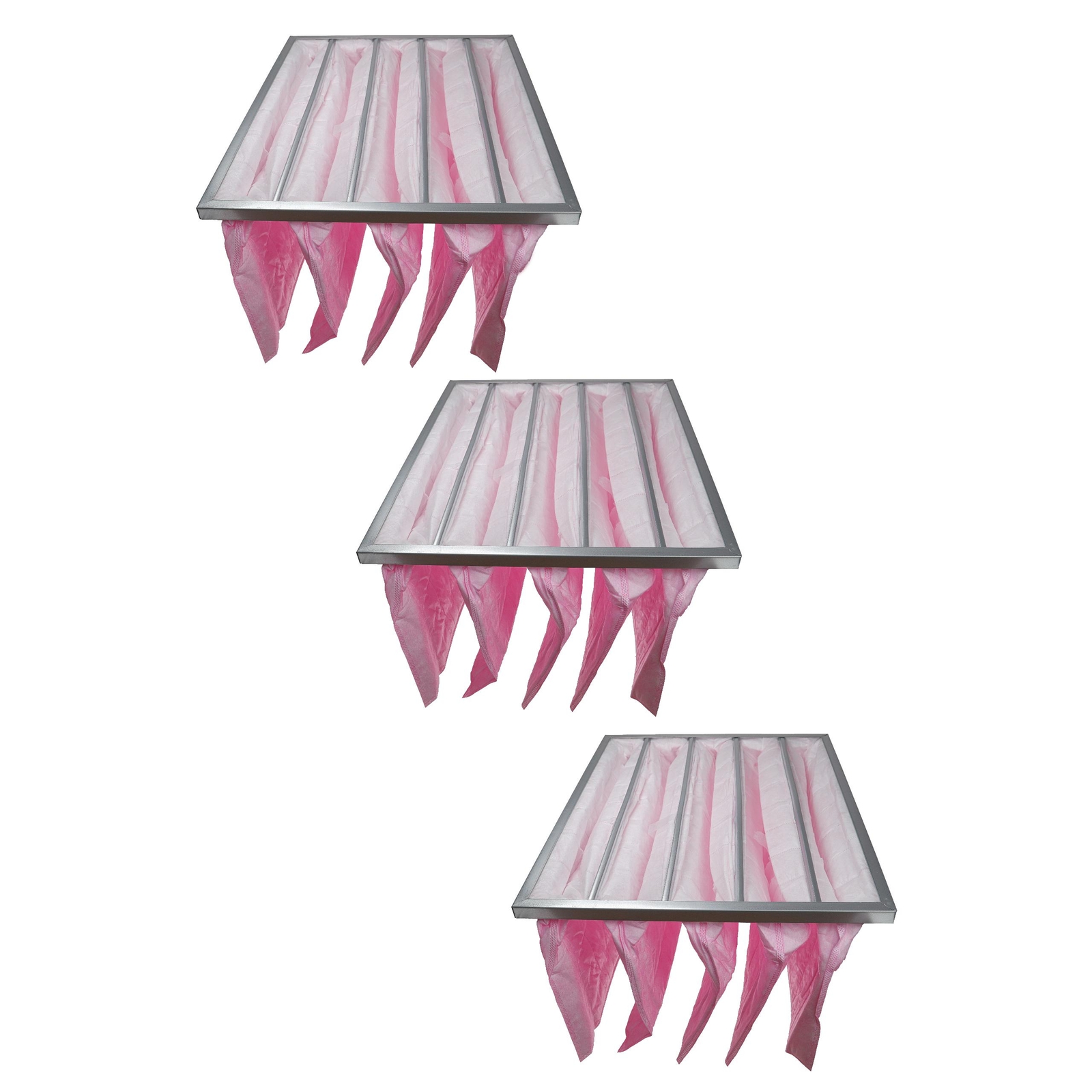 3x Bag Filter F7 for Ventilation System - 49 x 59.2 x 36 cm