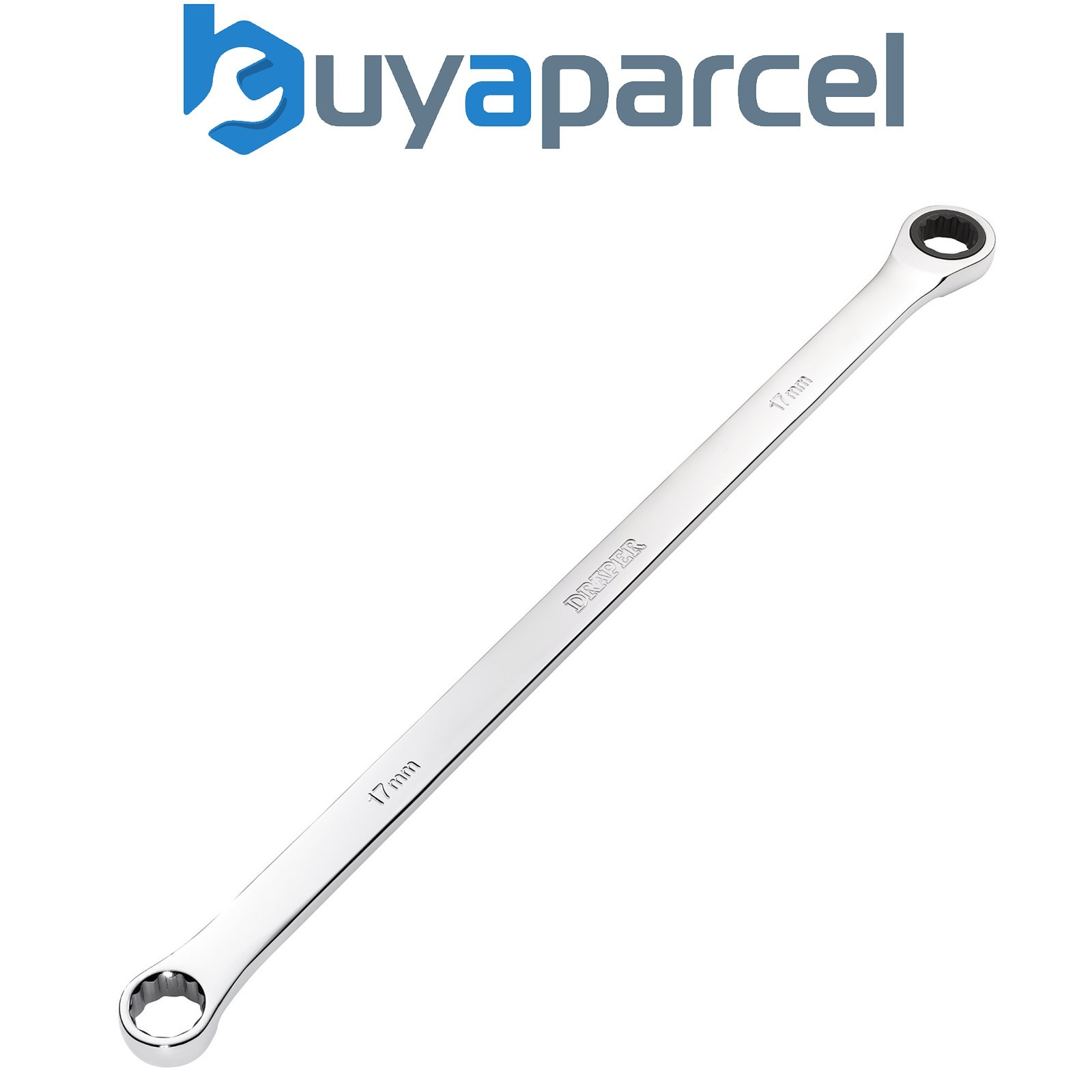 Draper 27774 Draper HI-TORQ Metric Extra-Long Double Ring Ratchet Spanner, 17mm