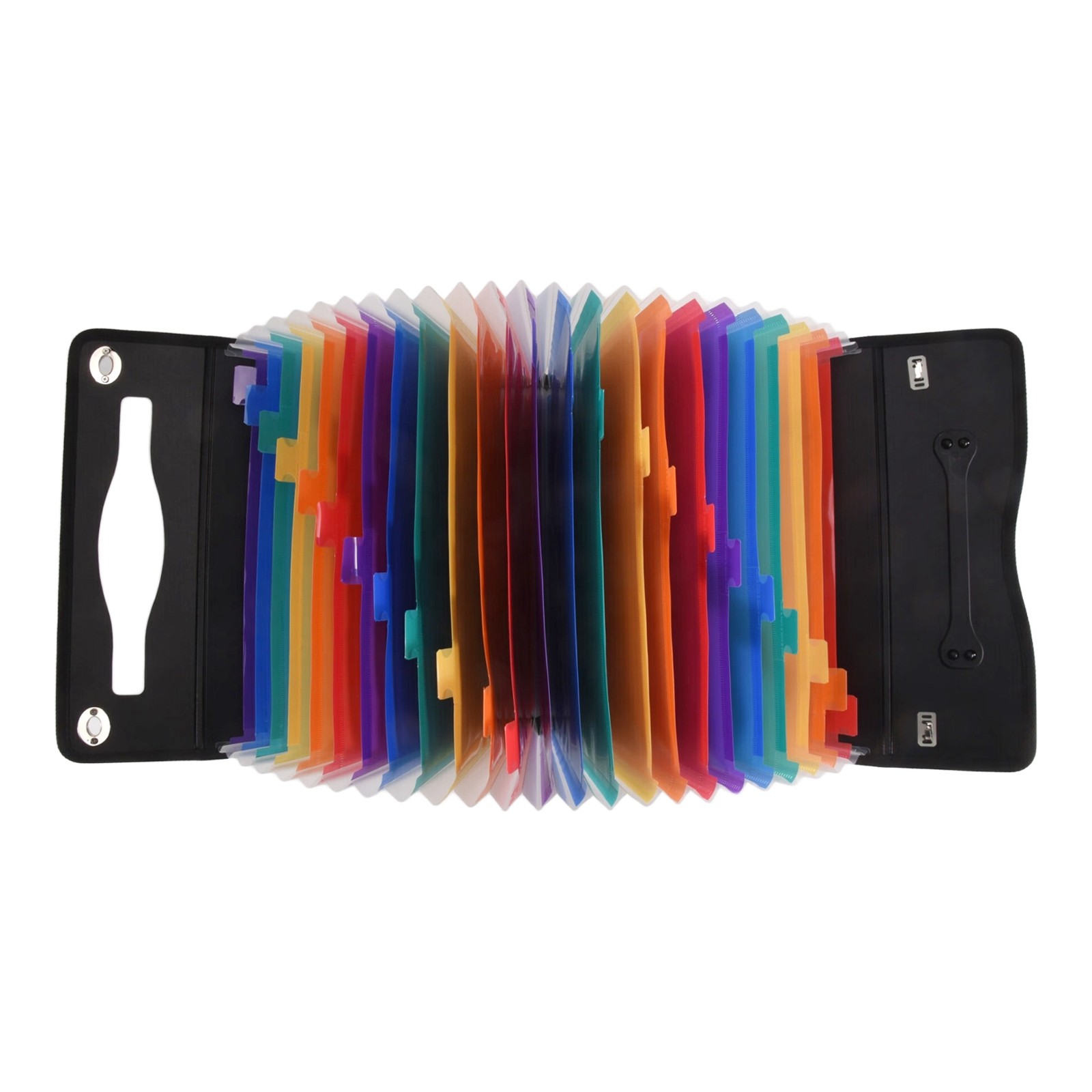 24 Pockets Expanding File Folder Accordian File Organizer,Plastic Document3068