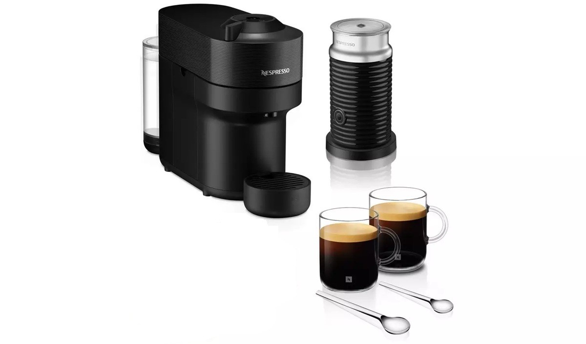 De'Longhi ENV90.B Nespresso Vertuo Pop Barista Coffee Machine Bundle Starter Kit