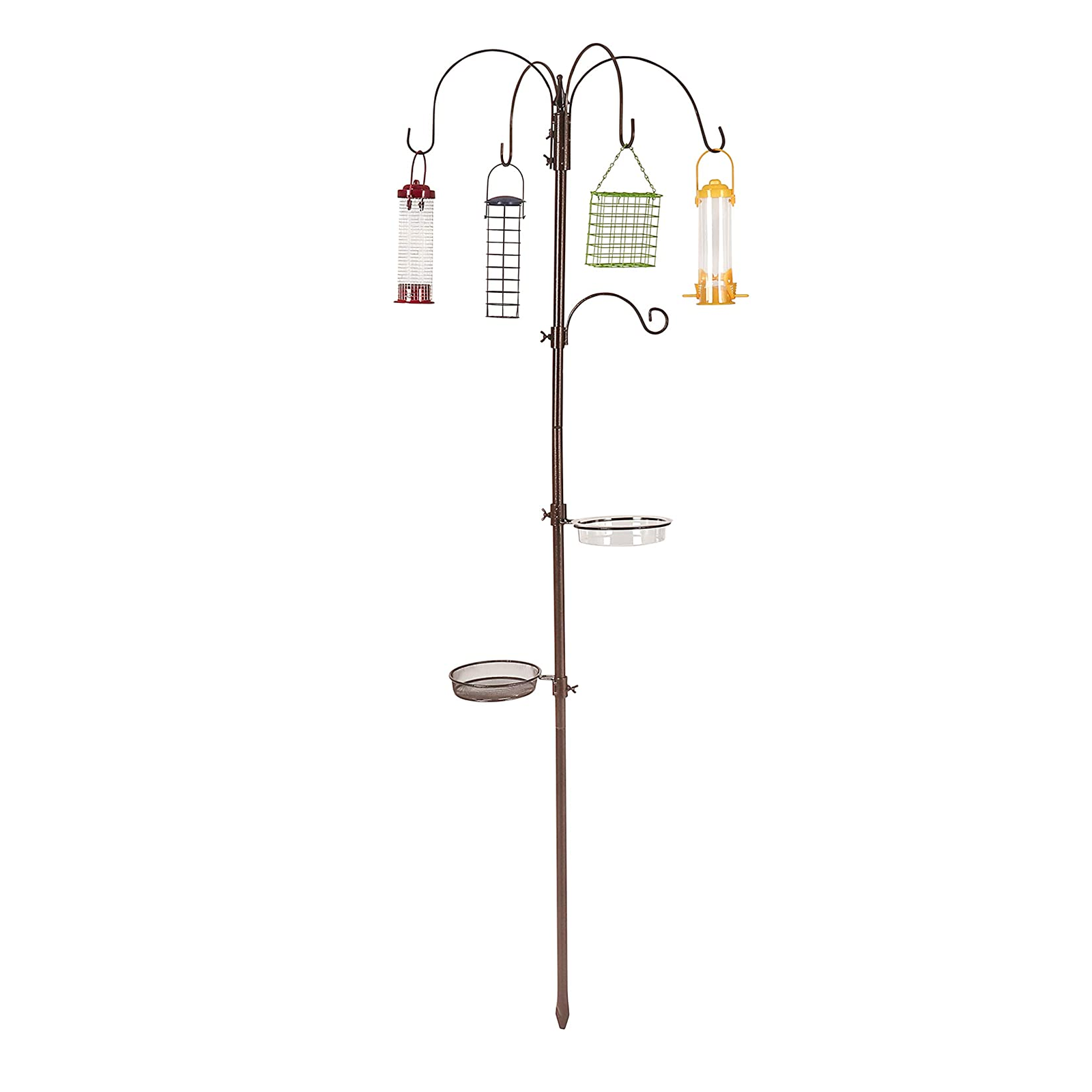 Kingfisher Garden Bird Feeding Station Water Bath Hanging Feeder Metal Built