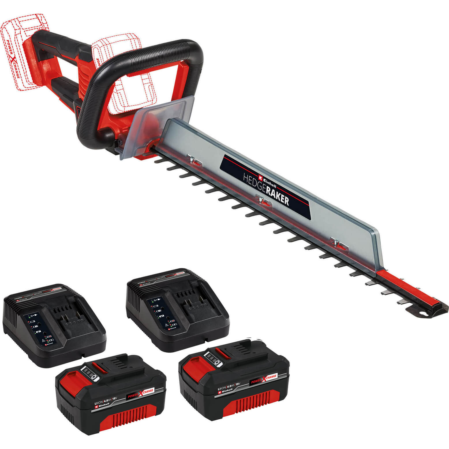 Einhell GE-CH 36/61 Li 36v Cordless Hedge Trimmer 610mm 2 x 4ah Li-ion