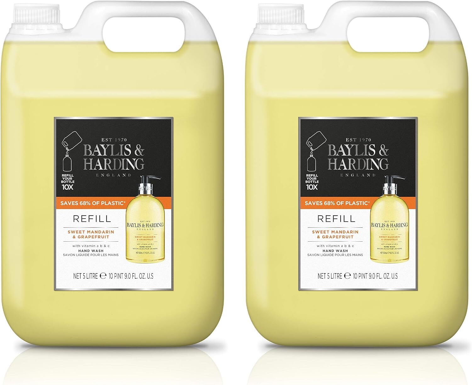 Baylis & Harding Sweet Mandarin & Grapefruit Hand Wash 5 Litre Refill (Pack of