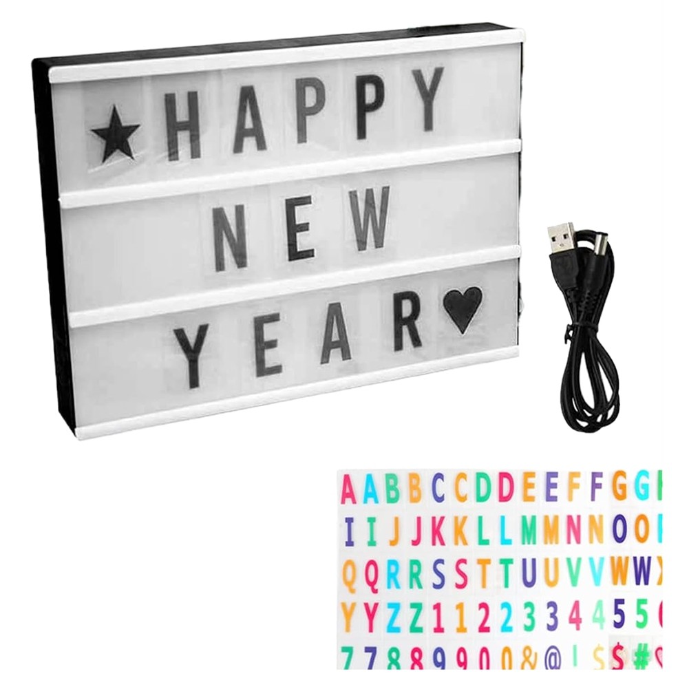 Cinema Light Box Personalized Neon Signs, Warm White LEDs Lightbox with7089