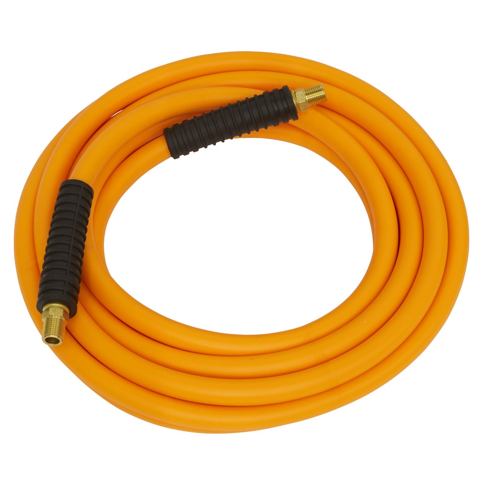 1x Sealey 15m Hybrid High Visibility 10mm Diam Air Hose With 1/4"BSP Unions