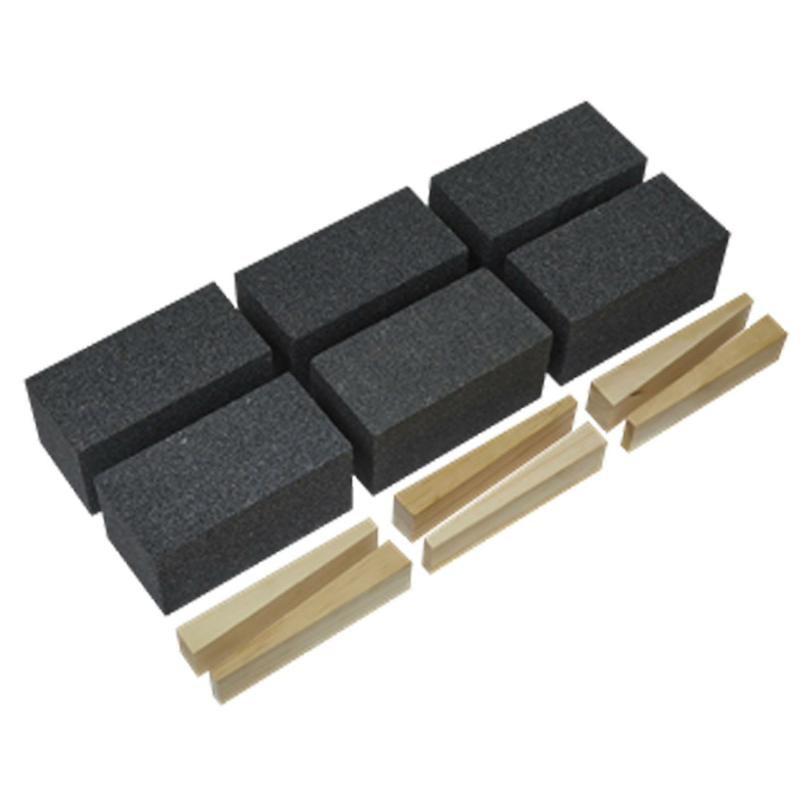 Sealey Floor Grinding Block Silicon Carbide 50x50x100mm 12Grit 6pcs