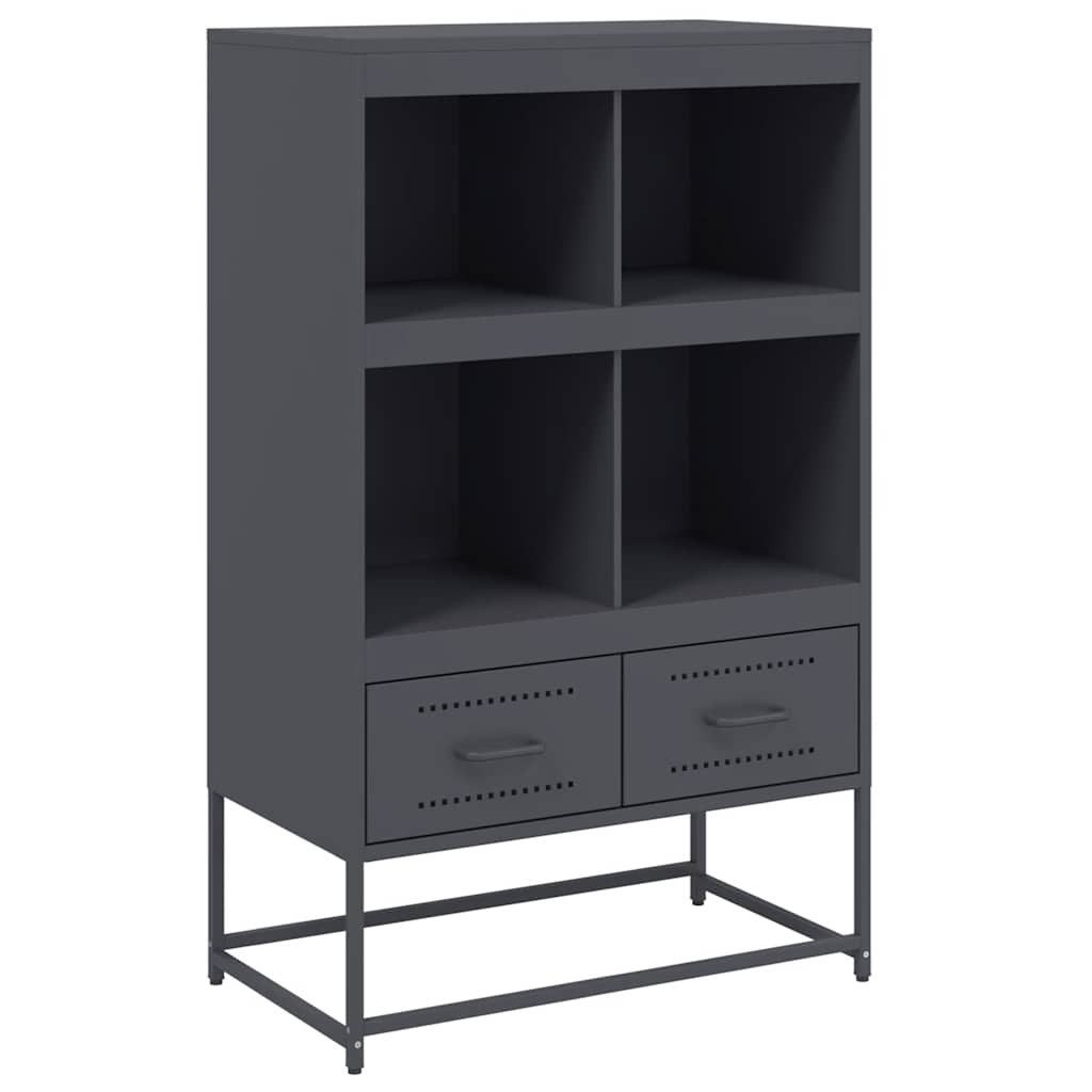 Highboard Sideboard Buffet Cabinet Storage Cupboard Anthracite Steel vidaXL