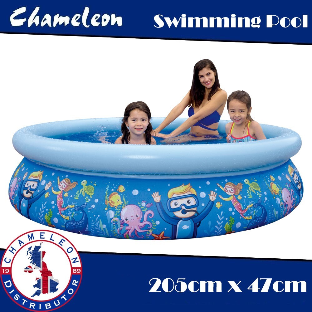 Swimming Pool, LARGE Children Family Paddling Pool 205 X 47cm