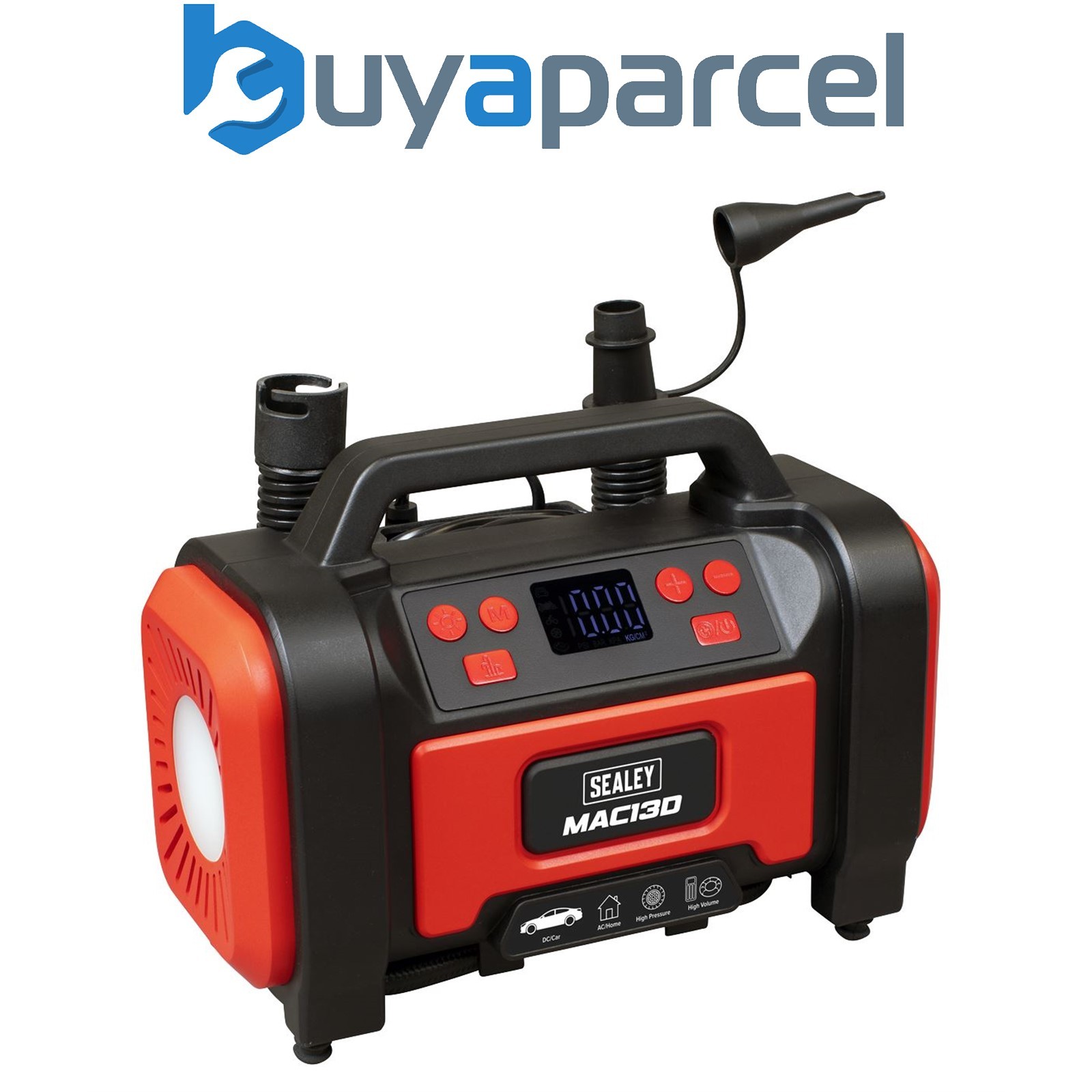 Sealey MAC13D Tyre Inflator & High-Volume Air Pump 12V/230V AC