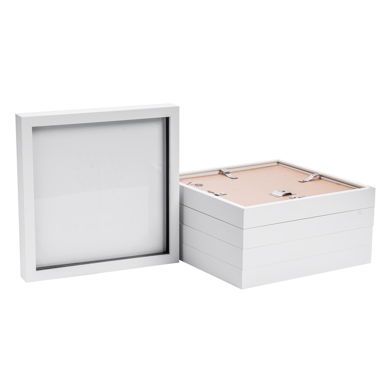 5x 3D Box Photo Frames Standing Hanging Craft Picture Frames 20 x 20" White