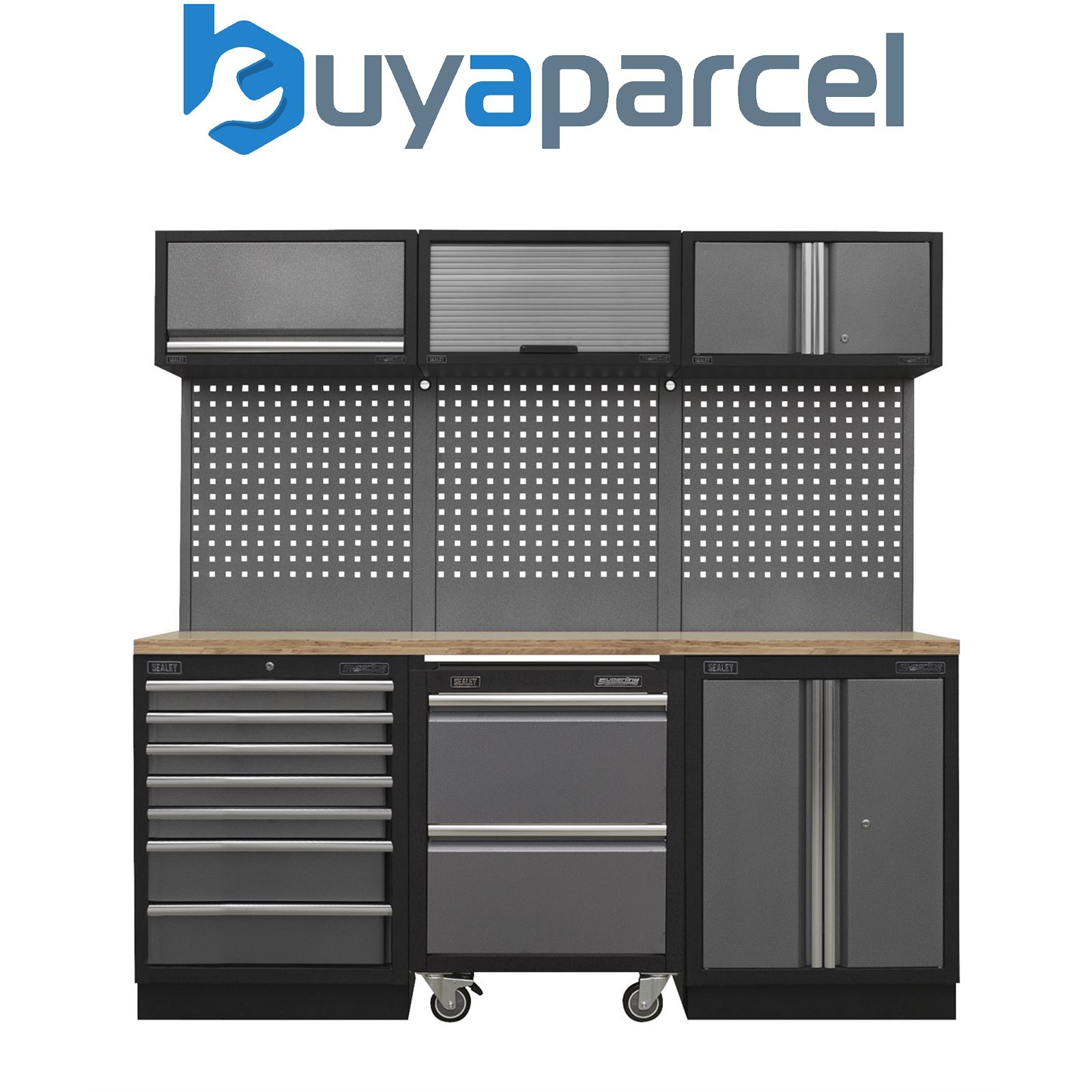 Sealey APMSSTACK12W Superline PRO&reg; Storage System with Pressed Wood Worktop