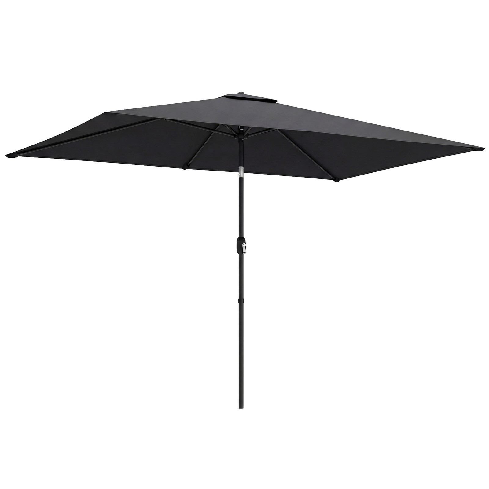 Outsunny Garden Parasol, Outdoor Umbrella with Tilt Function, Black