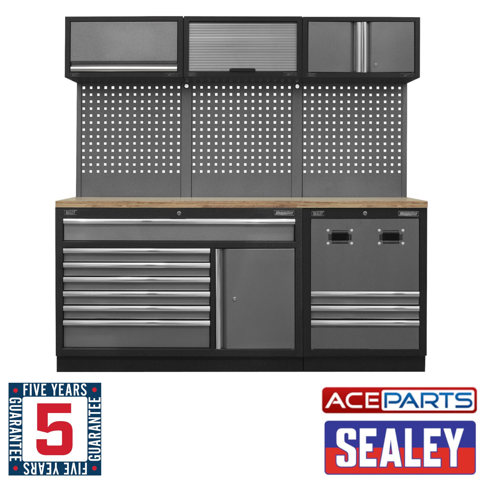 Sealey APMSSTACK14W Modular Storage System Combo - Pressed Wood Worktop