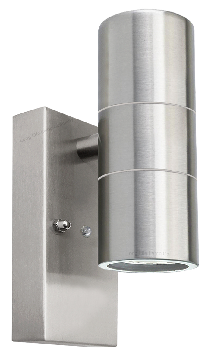 Dusk Till Dawn Sensor Outdoor Up Down Wall Light Stainless Steel Finish ZLC0203D