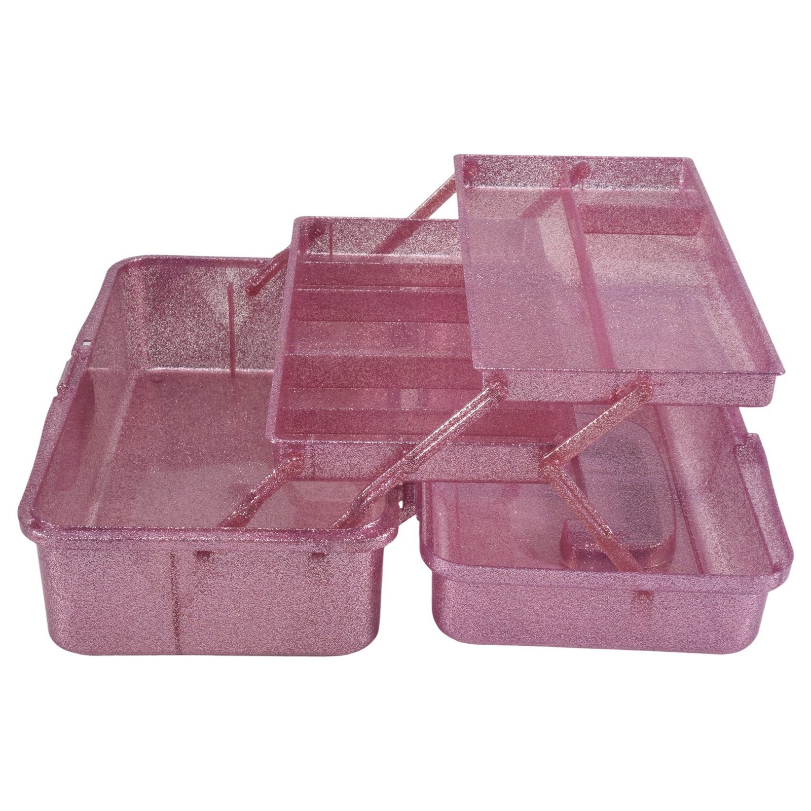 Glitter & Craft Tool Storage Box,3-Layer Stackable Carry Tackle Box Sewing1732