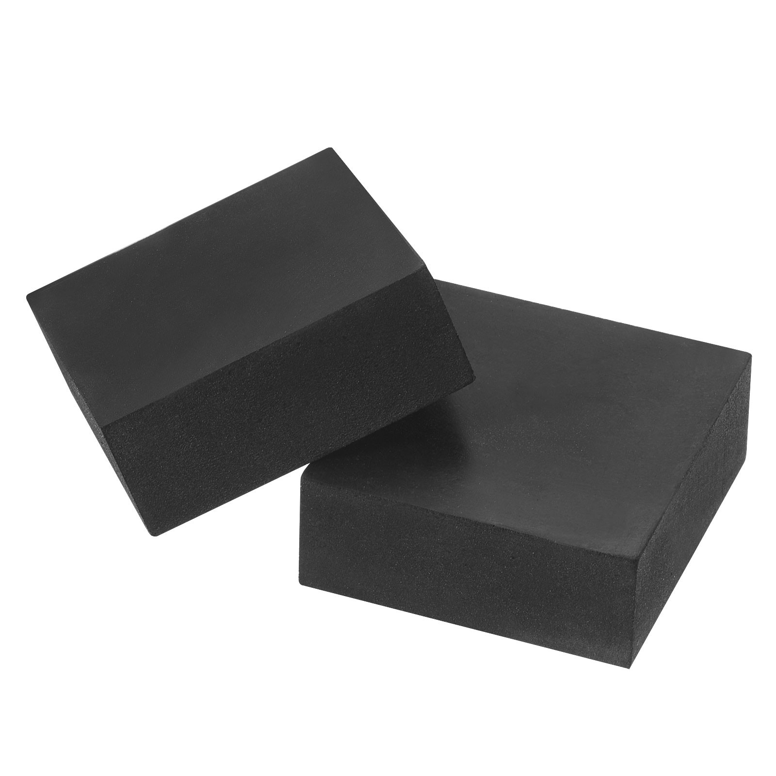 8pcs 2x2x0.8" Plant Flower Pot Feet Rubber Square Invisible Lift Riser, Black